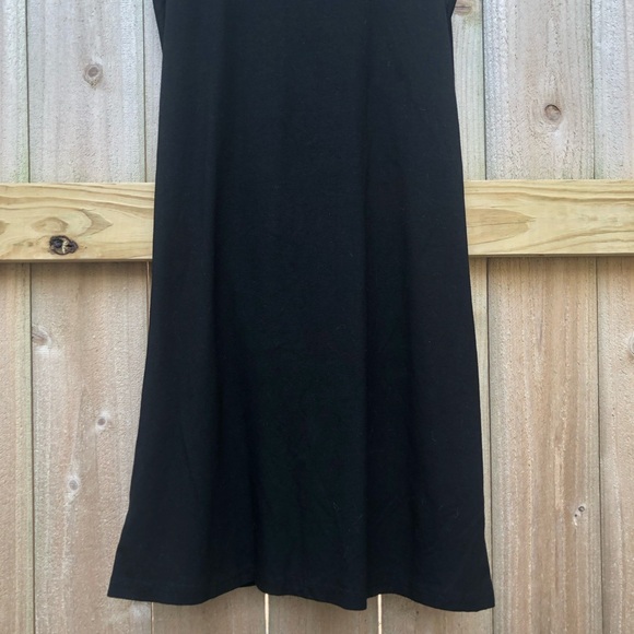 Bryn Walker Dress Size M Black Sleeveless Wrap Front Bamboo Organic Cotton - Picture 8 of 13